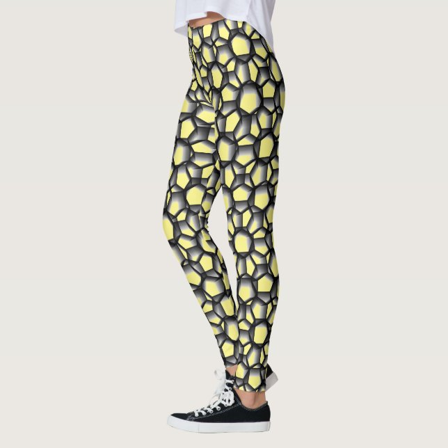 Legging Arte Geométrica Black Lacy em Amarelo (Esquerda)