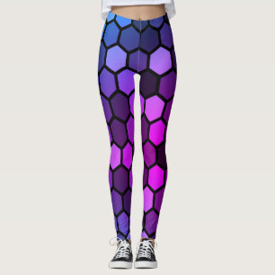 Legging Arte geométrica mínima hexagonal moderna