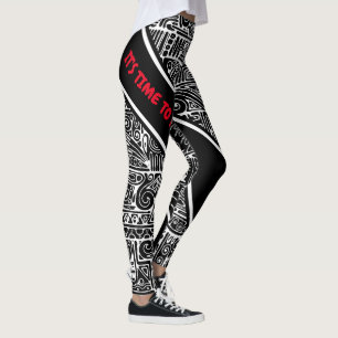 Legging Arte Geométrica Preto e Branco 2