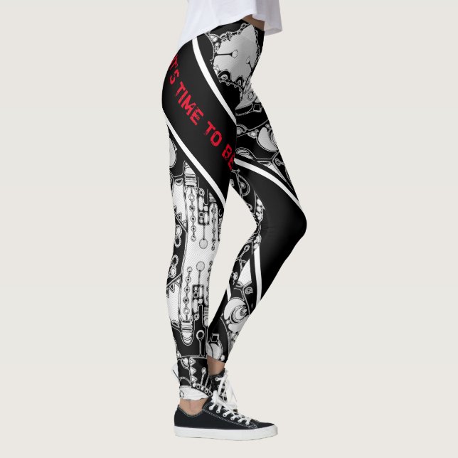 Legging Arte Geométrica Preto e Branco 4 (Direita)