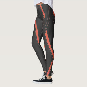 Legging Arte gráfica de abstração de plantas urbanas moder