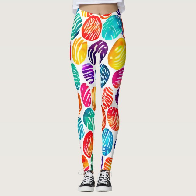 Legging Arte Impressa Colorida (Frente)