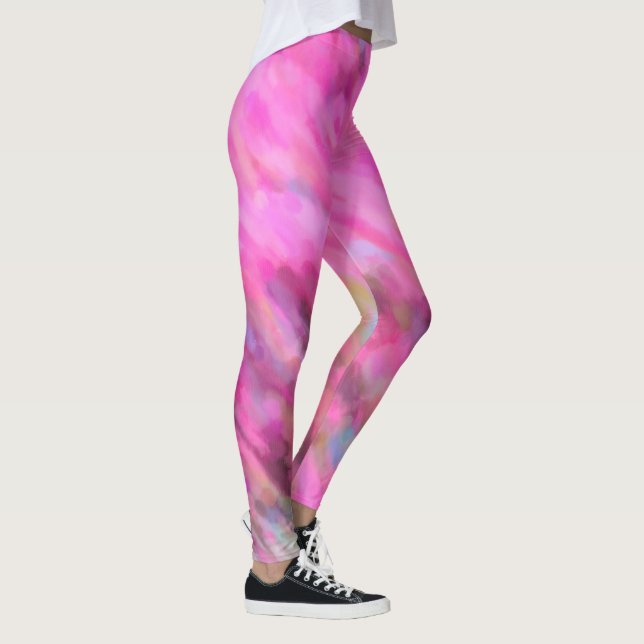 Legging Arte Impressionante Rosa Brilhante (Direita)
