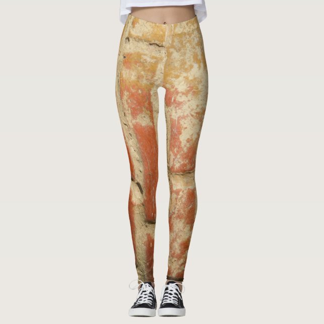 Legging Arte incomum e design mulheres esticam pernas (Frente)