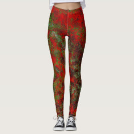 Legging Arte inspirada por Heva Weva Red Mix Women's