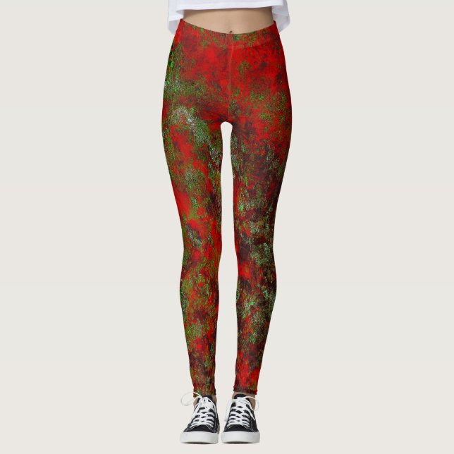 Legging Arte inspirada por Heva Weva Red Mix Women's (Frente)
