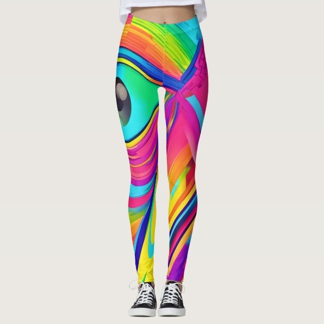 Legging Arte Maravilhosa Olho Arco-íris (Frente)