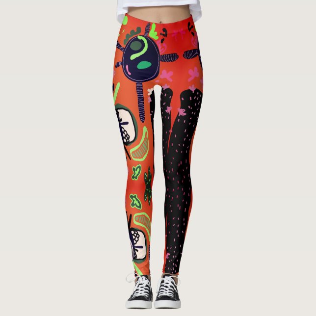 Legging Arte Moderna abstrato Escandinava (Frente)