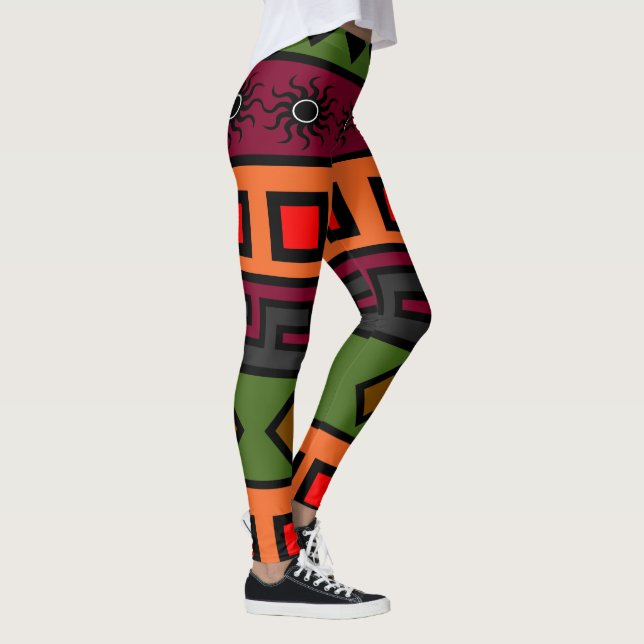 Legging Arte Moderna Contemporânea padrão africano (Direita)