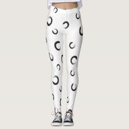 Legging Arte Moderna Enso Sinal de Traço de Pincel Zen Leg