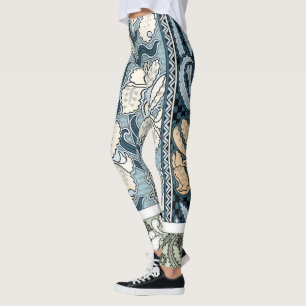 Legging Arte Nova Antiga, Flores de Íris de Jardim