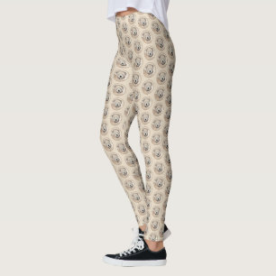 Legging Arte original de pintura terrier com revestimento