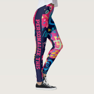 Legging Arte personalizada personalizada de Grafite feito