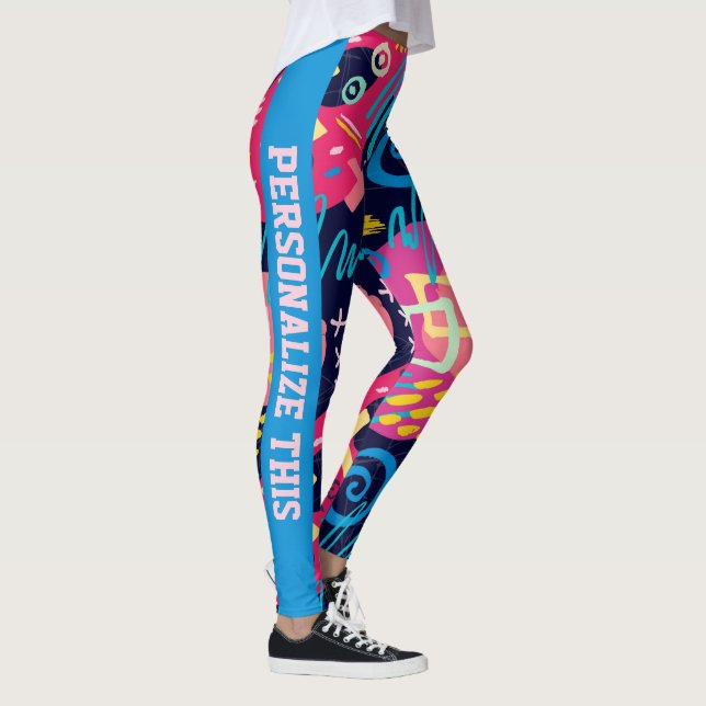 Legging Arte personalizada personalizada de Grafite feito (Direita)