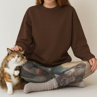 Legging Arte por Aquarela Moderna Abstrato Escura Galáxica