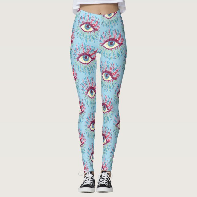 Legging Arte Psicodélica Trippy Eye (Frente)
