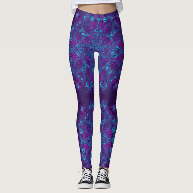 Legging Arte Radial Coração de Dragão (Frente)