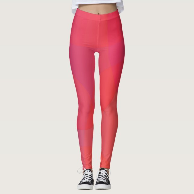 Legging Arte rosa, laranja, moderna, simples, legal, moder (Frente)