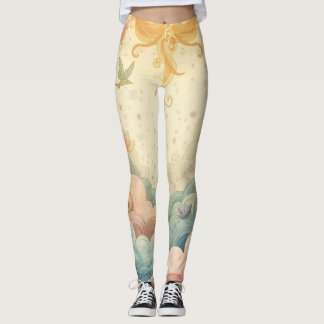 Legging Arte Sonhador de Fantasia Estética Impressa