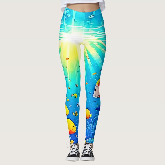 Legging Arte Sunlit Reef Life Glow (Frente)