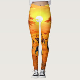 Legging Arte Sunset da savana africana