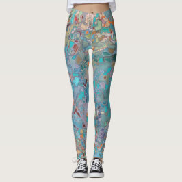 Legging Arte tipo mosaico abstrato