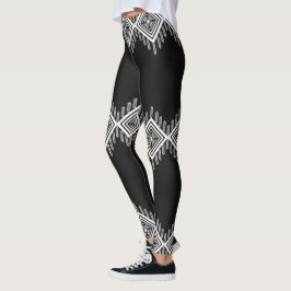 Legging Arte Tribal Negra