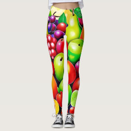 Legging Arte Vibrante de Frutas Mistas