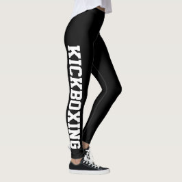 Legging Artes Marciais De Kickboxe Pretas E Brancas