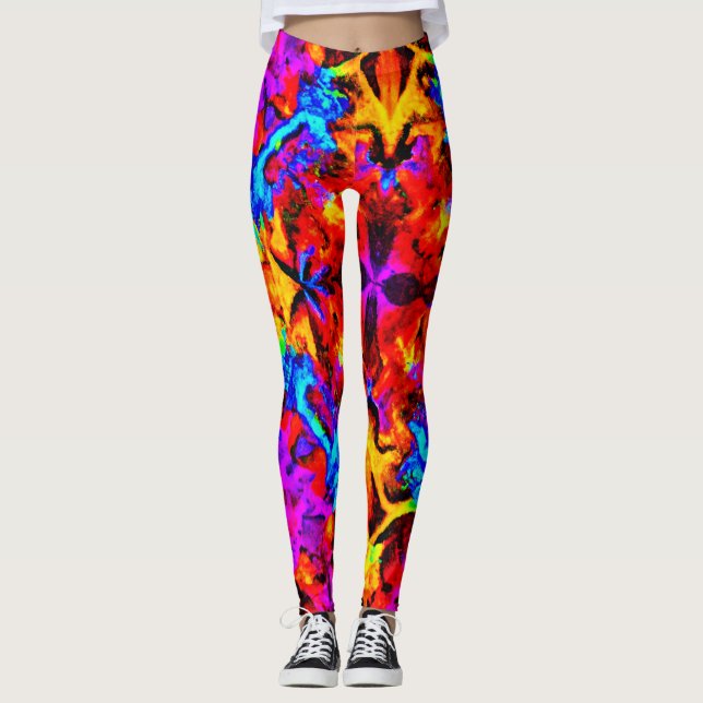 Legging Artista de Cores Vibrantes Expressivas (Frente)