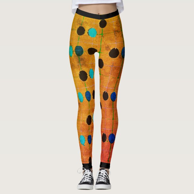 LEGGING ARTISTA JAPONÊS KORIN PATTERN IMPRESSO PERNAS (Frente)