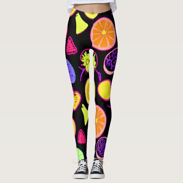 Legging Artista Vibrant Neon Frutas (Frente)