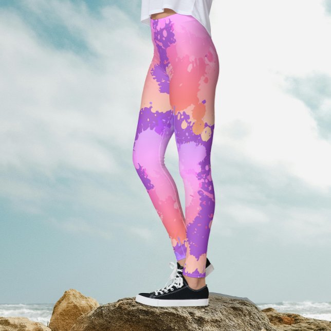 Legging Artsy Chic Glam Feminina Boneca Salpicos de Cor Ro (Criador carregado)