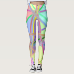 Legging Artsy Design abstrato em cores suaves para versáti