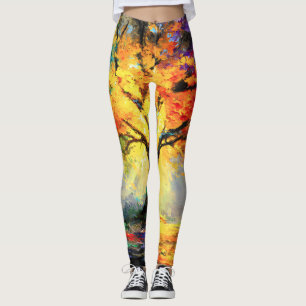 Legging Árvore abstrato espiritual da Vida