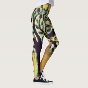 Legging Árvore da vida Abstrato da arte