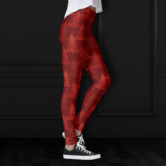 Legging Árvore de Natal Clássica | Vermelho De Crimson Ric (Criador carregado)