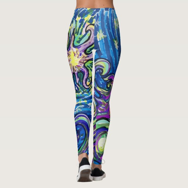 Legging Árvore de Natal Cósmica (Verso)