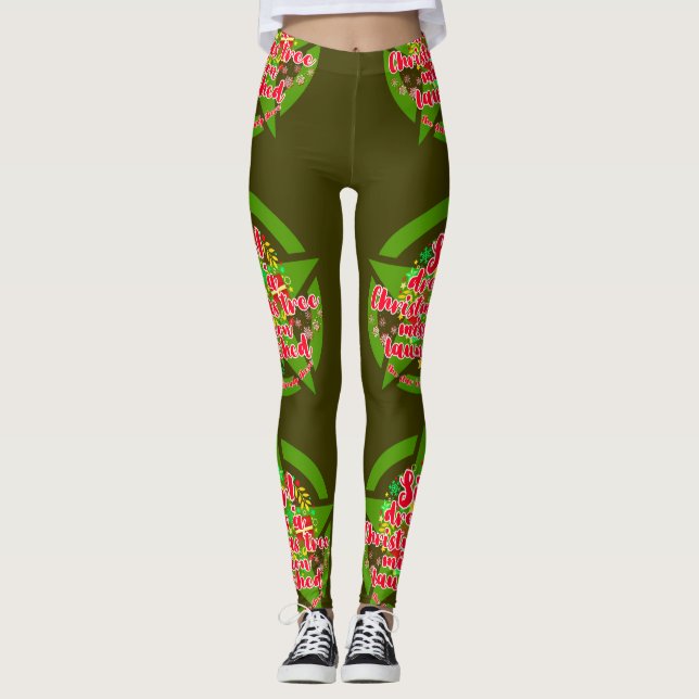 Legging Árvore de Natal, missão, exército (Frente)