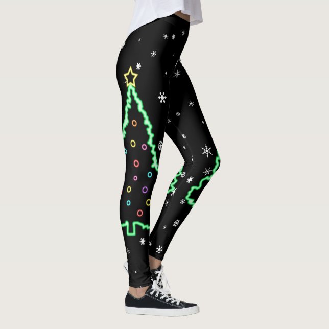 Legging Árvore de Natal Neon legal (Direita)