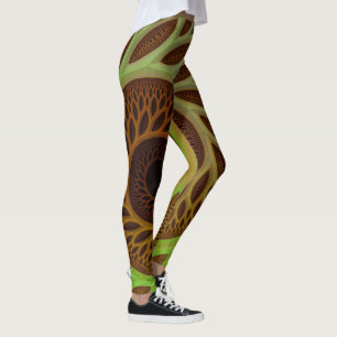 Legging Árvore de vida Trippy psicadélico