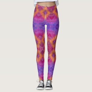 Legging Árvore Diamante Amarelo-Azul