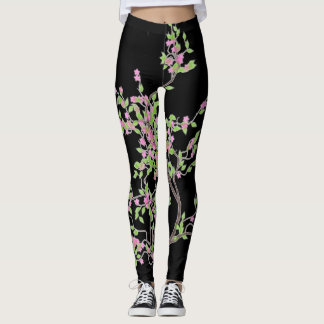 Legging Árvore do primavera com flores