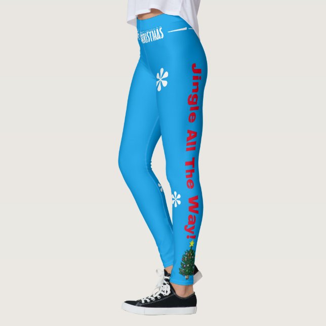 Legging Árvore natalina Belgas Azul Vermelho Branco (Esquerda)