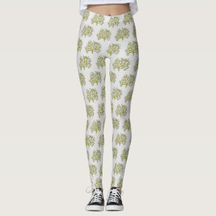 Legging Árvore verde aquarela