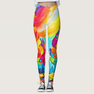 Legging Árvores Arco-íris: Floresta Vibrante