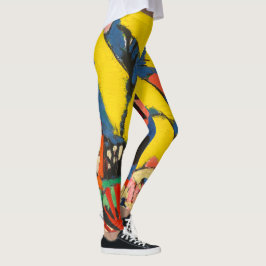 Legging Árvores de Arte Moderna Abstrato feminina