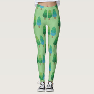 Legging Árvores de Madeira Verde Trovão_Cove