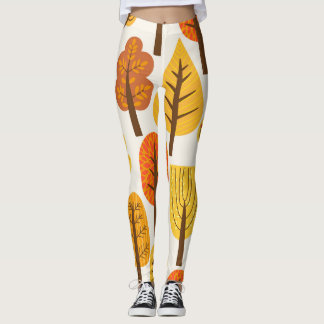 Legging Árvores de outono, padrão perfeito.