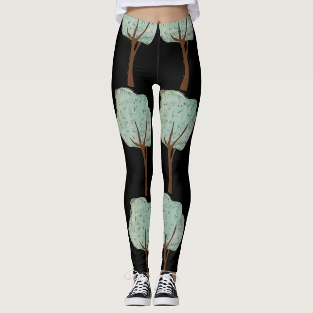 Legging Árvores em Aquarela (Frente)